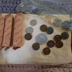 Copper Wheat And Memorial Cents Plus Scrap Metal